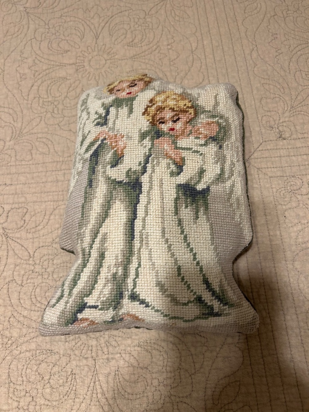 Angels Cross stitch Pillow